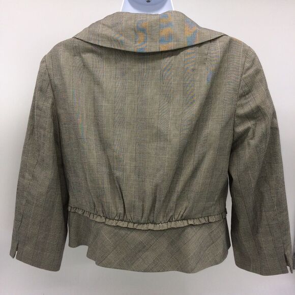 Nanette Lepore Short Jacket w/Wrap Front Closure/Ruffle & Flower Accent @Waist-8 - Picture 2 of 9